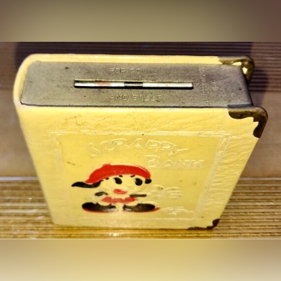 Vintage 1935 Zell BOOK Figural SCRAPPY Bank Money Saver Book Thrift Book - Picture 5 of 7